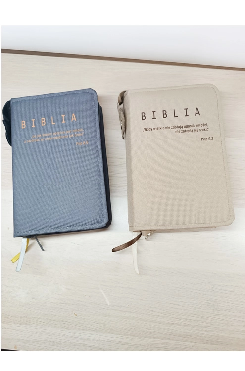 Personalizowane okładki na Biblię z cytatem z Pieśni nad Pieśniami, prezent ślubny