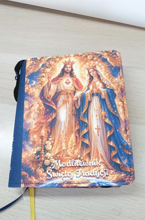 Modlitewnik Świętej Tradycji z wizerunkiem Najświętszego Serca Jezusa i Maryi