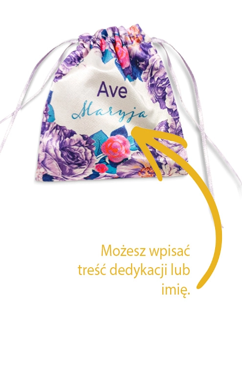 Personalizacja woreczek ze strzałką i podpisem Możesz wpisać treść dedykacji lub imię